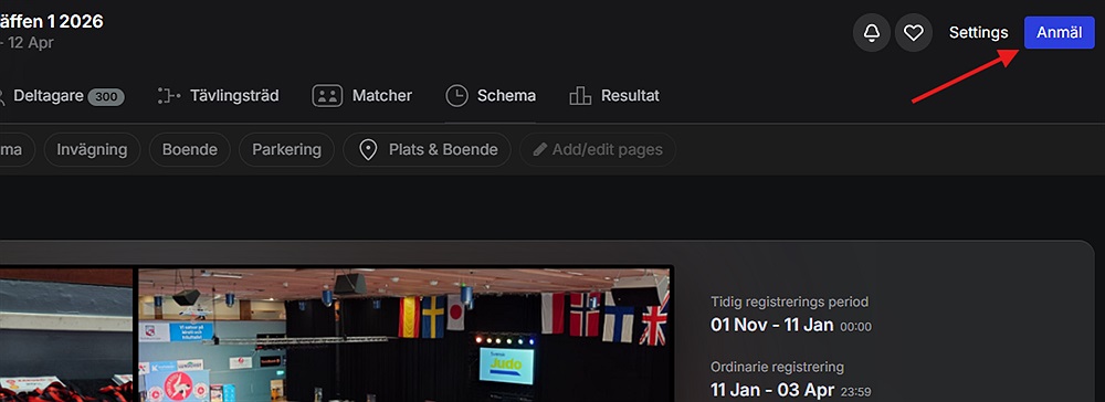 Steg 1 – klicka på Anmäl