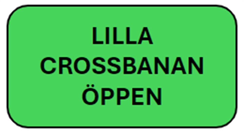 Lilla Crossbanan Öppen