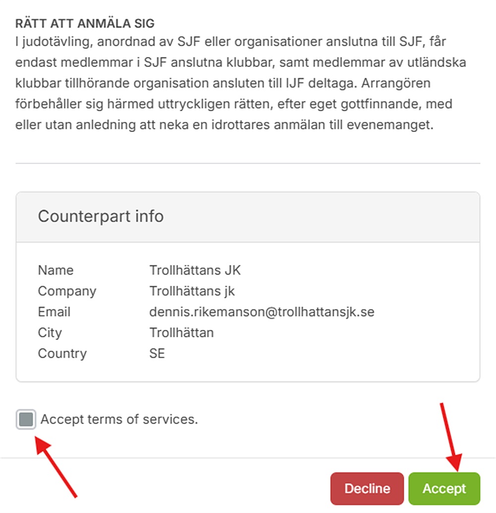 Steg 6 – godkänn villkor